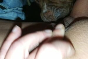 Woman having sex with hot pussy dog