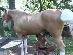 I stayed hidden filming my sister swallowing a horse’s penis