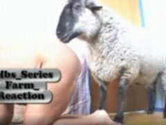 Milf slut with big ass fucks huge lamb